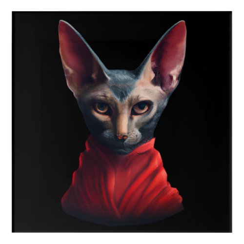 Sphynx Cat_ Half Cat Half Devil Master Sphynx 4 Acrylic Print