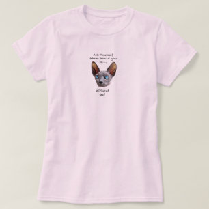 Sphynx Cat Hand Drawn Digital Art T-Shirt