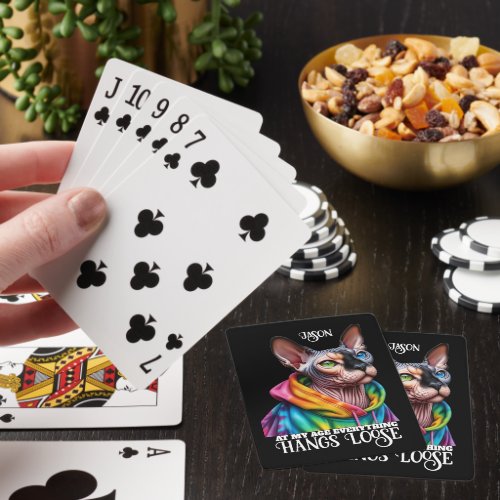  Sphynx Cat Hang Loose Birthday Poker Cards