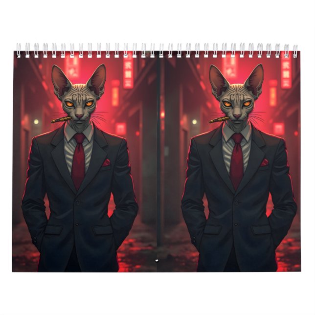 Sphynx Cat Humor Art | Flexible Quote Design Calendar (Cover)