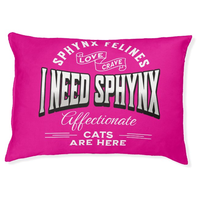 Sphynx Cat Humor Pink Pet Bed  (Front)