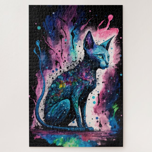 Sphynx Cat I Original Art Jigsaw Puzzle (Vertical)