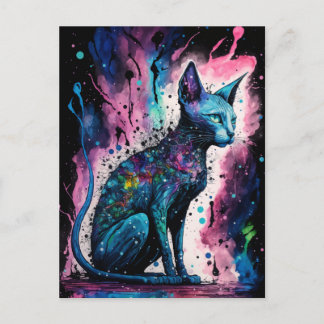 Sphynx Cat I Original Art Postcard