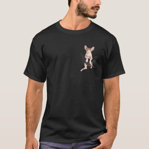 Sphynx Cat In Black Pocket Lovely Gift T T_Shirt