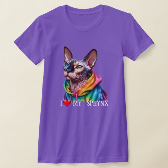 Sphynx Cat Love T-Shirt (Laydown)