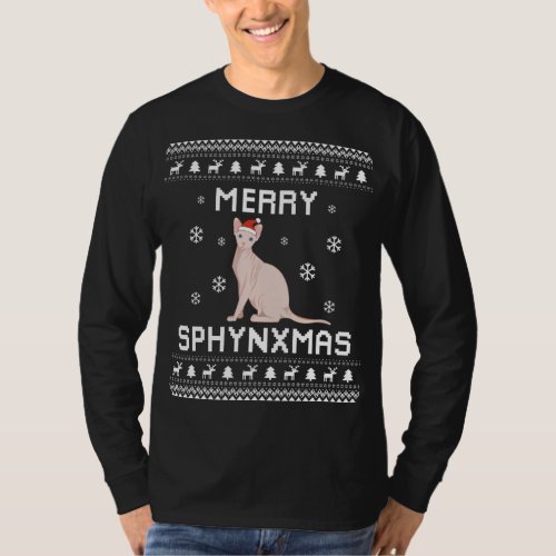 Sphynx Cat Lover Christmas Ugly Xmas Sweater Sphyn