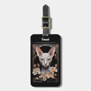 Sphynx cat luggage tag