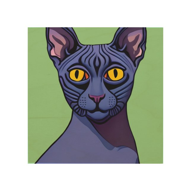 Sphynx Cat Metal Print (Front)