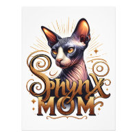 Sphynx Cat Mom Art Poster Print Mother's Day Mum