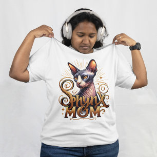Sphynx Cat Mom Fashion White Women's Plus Size T-Shirt