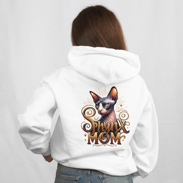 Sphynx Cat Mom Hairless Cat Mother Cool Womens Hoodie (Sphynx Cat Lover Mom Clothes )