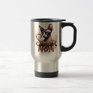 Sphynx Cat Mom Mother's Day Travel Mug with handle