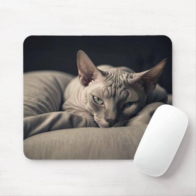 Sphynx Cat Mouse Pad (With Mouse)