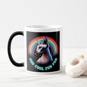 Sphynx Cat Mug Photo Heat Changing Too Cool