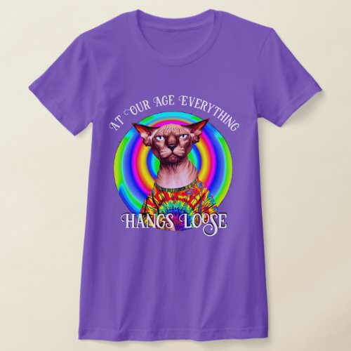  Sphynx Cat Over the Hill Birthday T_Shirt