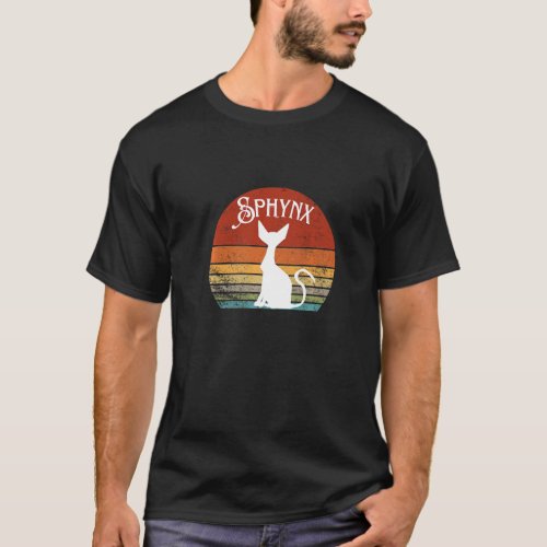 Sphynx Cat Retro Style T_Shirt