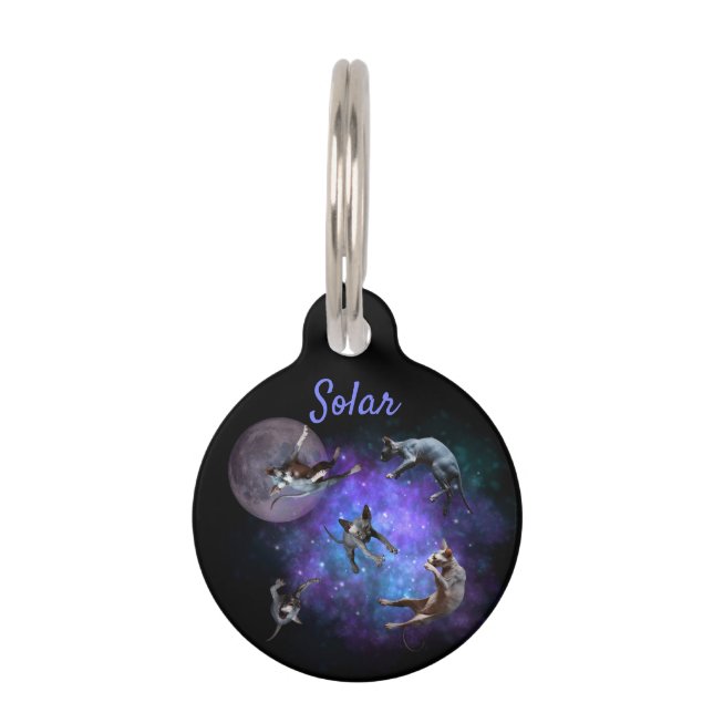 Sphynx Cat Space Customize Pet ID Tag (Front)