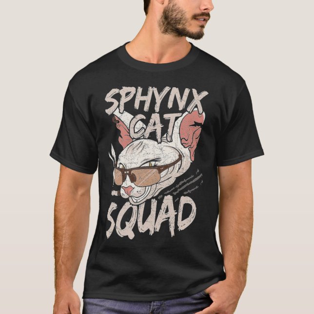 Sphynx Cat Squad Gift & best internet friends s ch T-Shirt (Front)