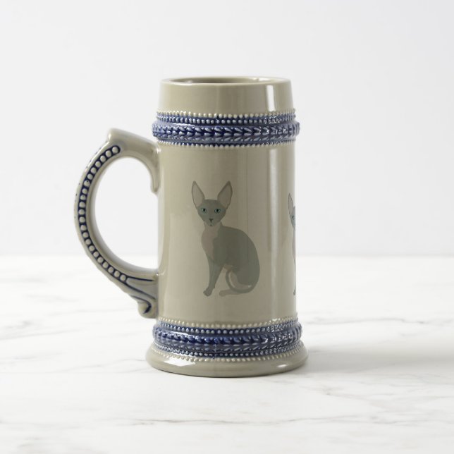 Sphynx Cat Stein (Left)