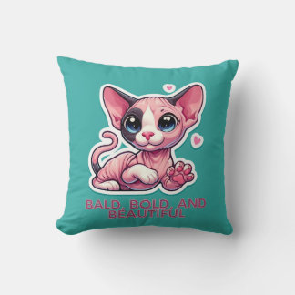 Sphynx cat throw pillow