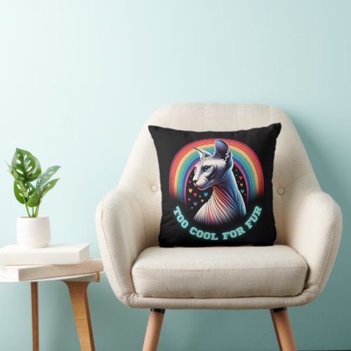 Sphynx Cat Throw Pillow Funny Saying Home Decor