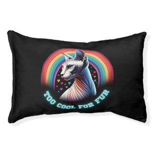 Sphynx Cat Too Cool Cozy Black  Pet Bed