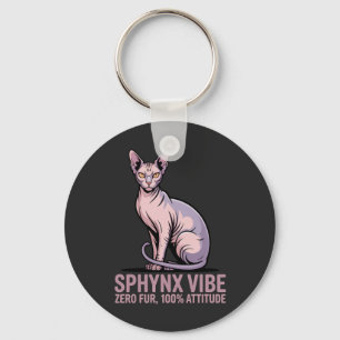 Sphynx Cat Vibe Under Sunlight Art Keychain