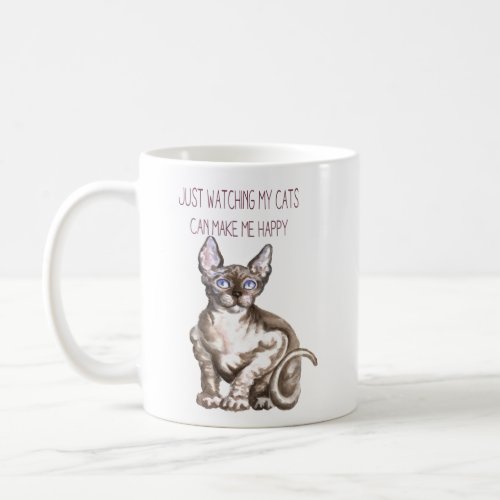 Sphynx catwatercolor illustration coffee mug