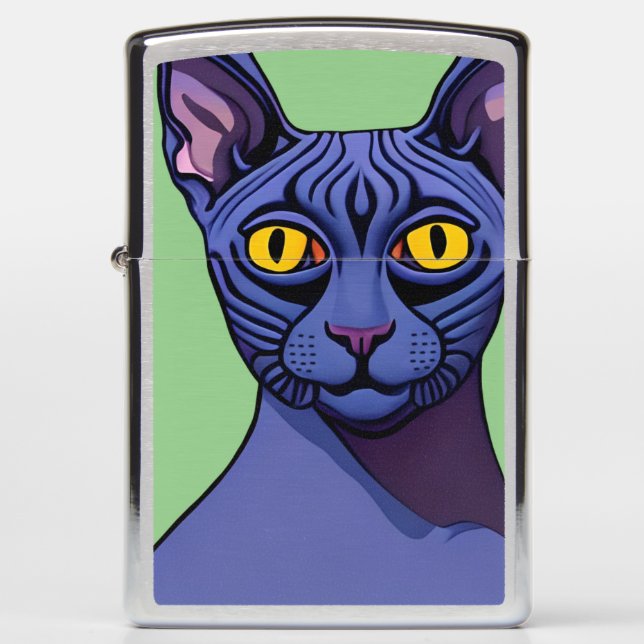 Sphynx Cat Zippo Lighter (Front)