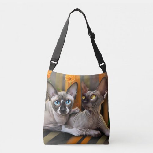 Sphynx cats crossbody bag