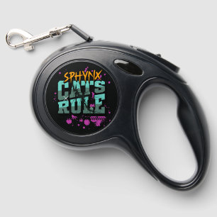 'Sphynx Cats Rule'  Retractable Pet Leash