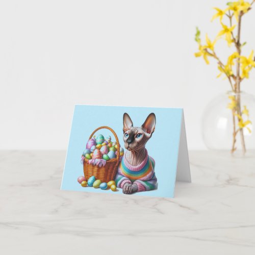 Sphynx Easter Downloadable Greeting Card
