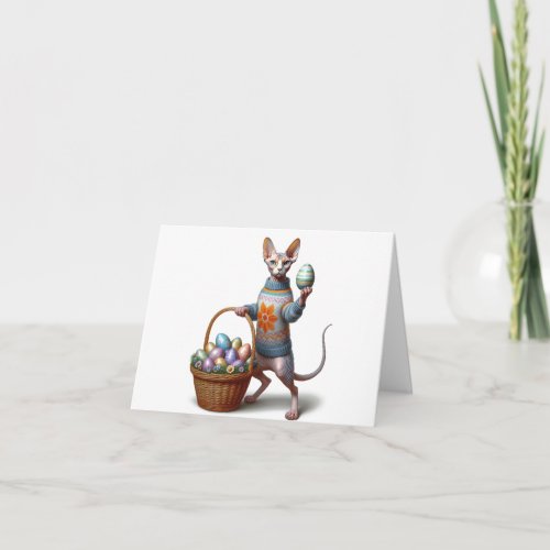 Sphynx Easter Downloadable Greeting Card
