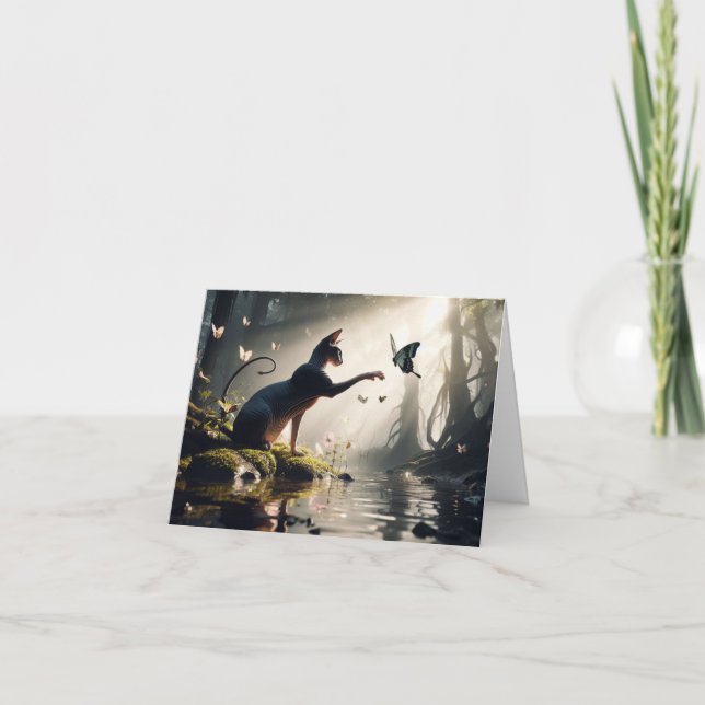 Sphynx Friend Greeting Card (Front)