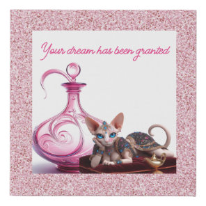 Sphynx Genie Faux Wrapped Canvas Print