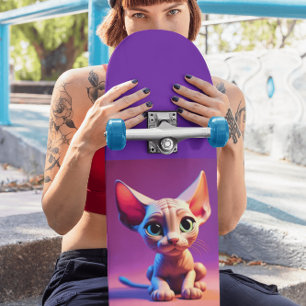 Sphynx hairless cat kitten Skateboard Deck