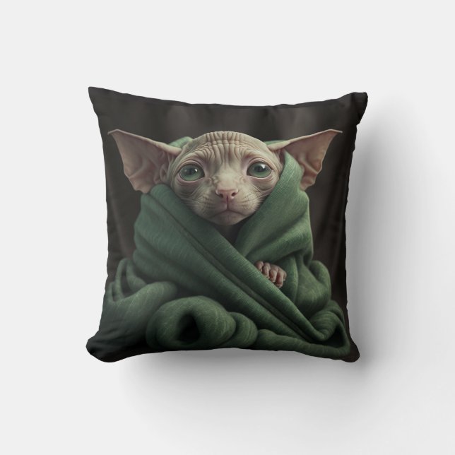 SPHYNX HAIRLESS CAT PILLOW (Front)