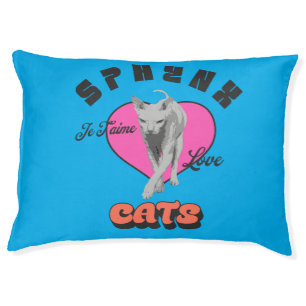 Sphynx Hairless Cat Turquoise Blue Pet Bed