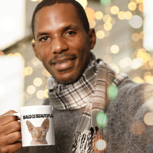 SPHYNX HAIRLESS CATS, mugs, Bald is beautiful Coff Coffee Mug