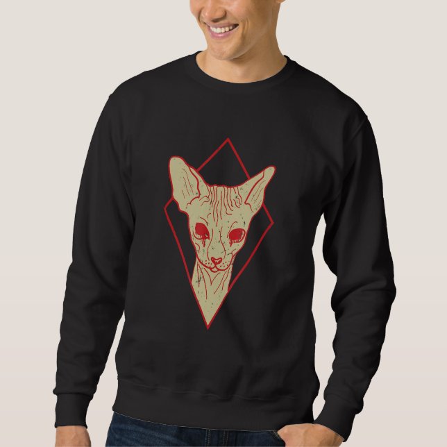 Sphynx Jewelry Sphynx Bath Sphynx Art Sphynx Kitte Sweatshirt (Front)