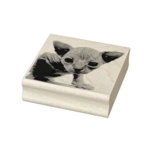 SPHYNX KITTEN CAT RUBBER STAMP
