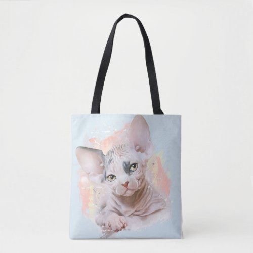 Sphynx kitten tote bag