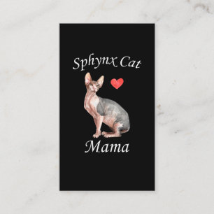 Sphynx Mom Cat Lover Pet Mother Business Card