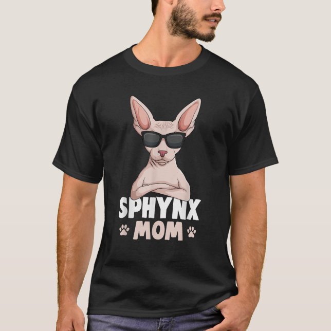 Sphynx Mom Cat Sphinx Hairless Cat Mama Owner Love T-Shirt (Front)
