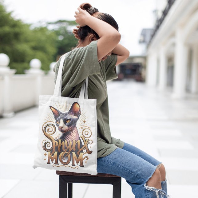 Sphynx Mom Mum Cat Lover Women's  Tote Bag (Sphynx Cat Mom Tote Bag )