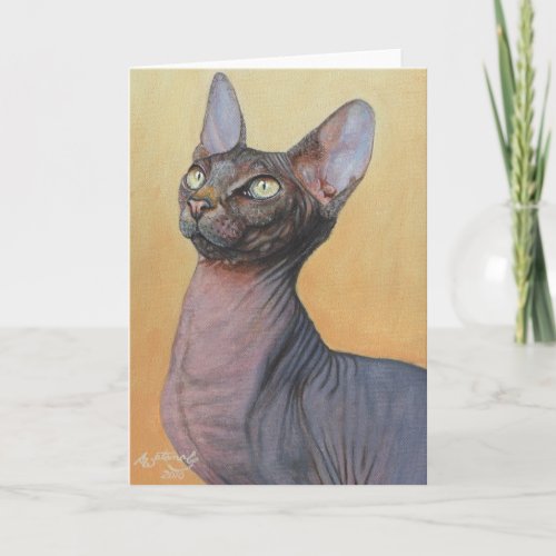 Sphynx Sphinx Cat Cats Electra Card