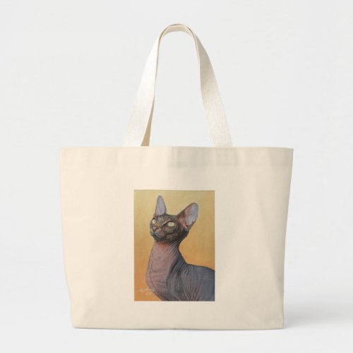 Sphynx Sphinx Cat Cats Electra Large Tote Bag