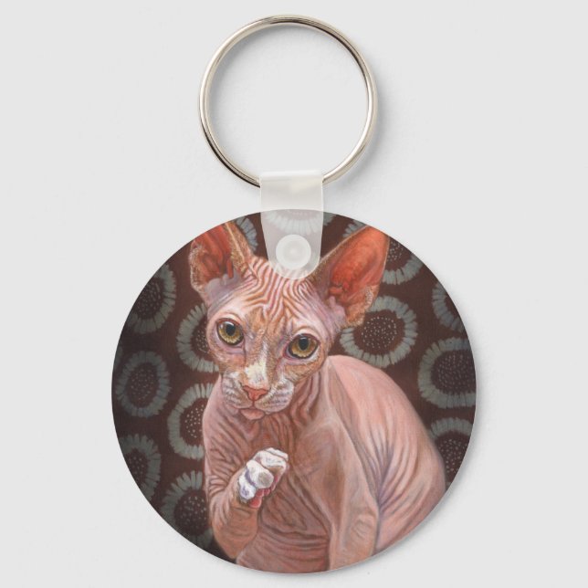 Sphynx Sphinx Cat Jack Keychain (Front)