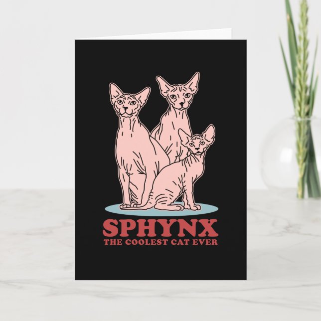 Sphynx The Coolest Cat | Sphynx Cats Card (Front)