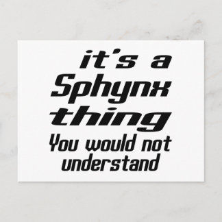 Sphynx Thing Designs Postcard